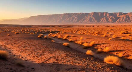 Desert Landscape at Sunset: A Journey of Exploration and Resilience