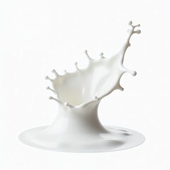 milk splash isolated on black background