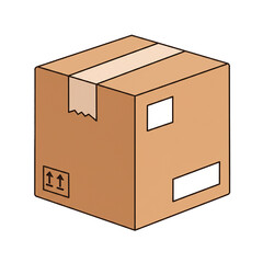 cardboard box isolated on white backgrouand