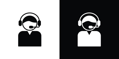 Callcenter icon symbol. simple design editable.