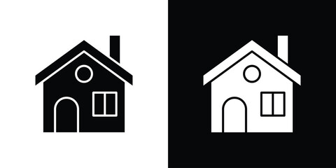 Chalet icon symbol. simple design editable.