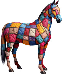 Obraz premium animal, caballo, telar, textura, sabana, telas, colorido, juguete, blanco, dibujos animados,costura, acolchonado