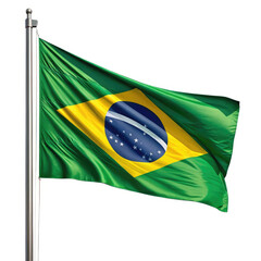 brazil flag isolated on white background