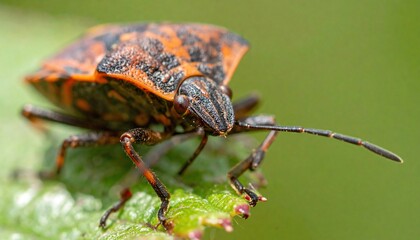 Forest Bug on Leaf: Macro Wildlife Photography