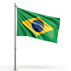 brazil flag isolated on white background