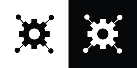 Microservices icon symbol. simple design editable.