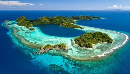aerial view of tropical island