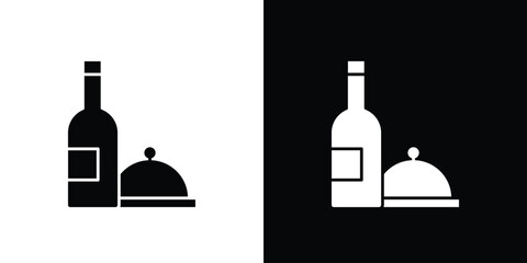 Room service icon symbol. simple design editable.