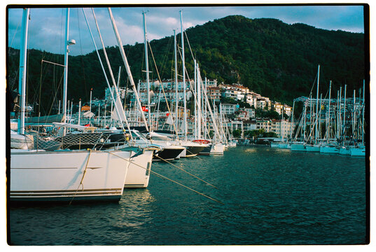 Boats in marina