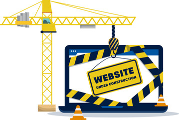 Under Construction Webpage Illustration &ndash; Developers at Work

