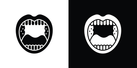 Tonsillitis icon symbol. simple design editable.