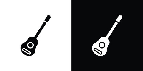 Ukulele icon symbol. simple design editable.