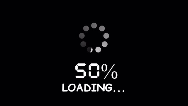 Complete UI Loading Interface with Throbber, Counter, and Status Message | Triple Feedback: A Modern Sci-Fi and Casual Loading Animation. Full Loading Screen with Spinner, Stylized Percentage