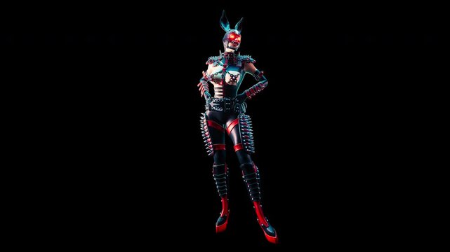 BDSM Person VJ Loop - this loop was designed for themed party with BDSM elements. Bring your fetish and roleplay events to the next level. Use it in your next VJ thematic sets, festivals, rave parties