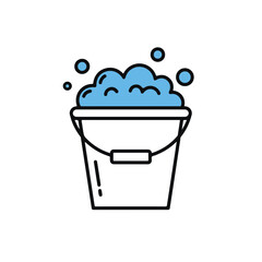 Bucket of soapy water.