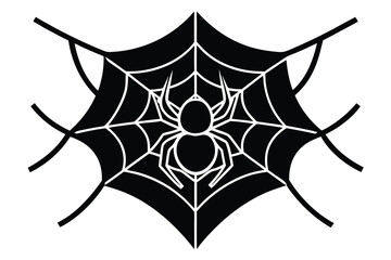 spider on web vector illustration 