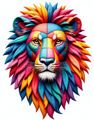 animal, León, telar, textura, sabana, telas, colorido, juguete, blanco, dibujos animados,costura, acolchonado