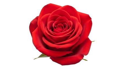 Fototapeta premium Beautiful red rose flower blossom petals isolated on white background floral love romance valentine gift