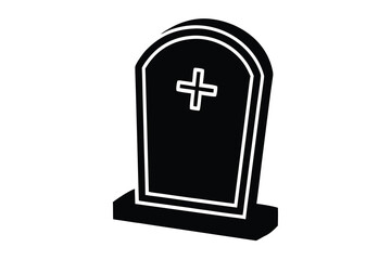 Obraz premium tombstone rip vector illustration 