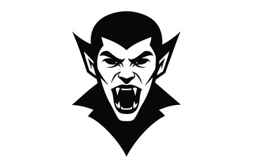vampire face black and white