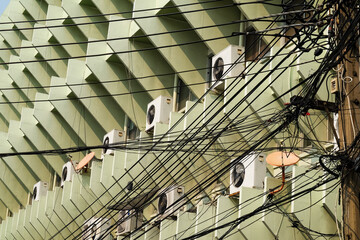 Repeating Patterns of AC Units and Cables