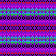 Seamless geometric pattern set with decorative elements for textile and wallpaper design