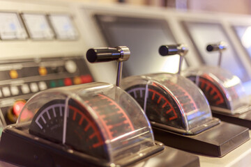 Obraz premium Equipment of the captain's cabin on an icebreaker.