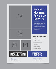 Obraz premium Real Estate Flyer Design, Flyer Template, Flyer Design