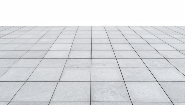 Smooth Gray Concrete Floor with Square Tiles and Clean Lines