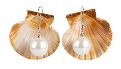 Elegant Shell Earrings with Pearls for Unique Ocean-Inspired Jewelry