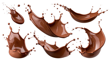 Smooth and Rich Chocolate Splash Isolated on Black Background