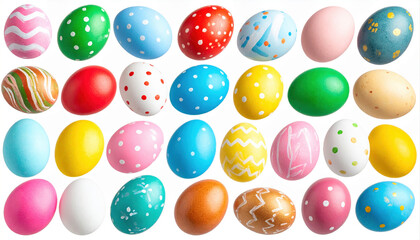 Colorful Easter Eggs Collection for Spring Festivities and Crafts