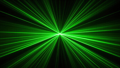 Green Laser Light Rays Abstract Pattern with Dynamic Motion Effect