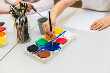 Close-Up of Watercolor Painting