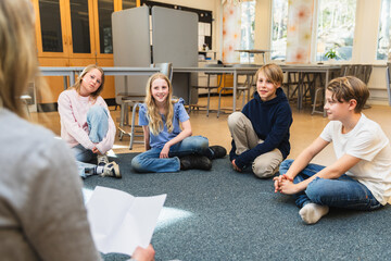 Engaged Students Listening in Classroom