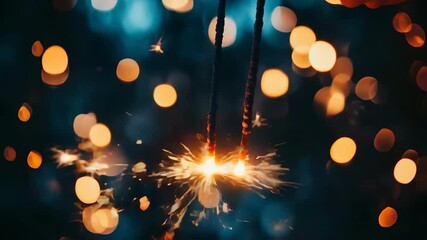 Joyful celebrations light up the night sky with vibrant firecrackers, filling the air with festive sounds and bright sparks, uniting everyone in a magical moment.