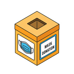 Mask donation box for healthcare or community support.