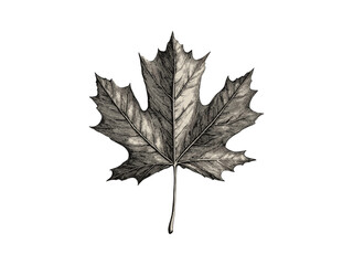 Vintage hand-drawn botanical engraving of maple leaf, autumn decor, floral sketch, eco-friendly art, old engraving style, nature tree, woodland print, seasonal foliage design, rustic charm