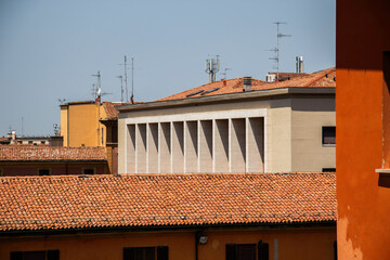Beautiful old streets of Bologna, Italy
