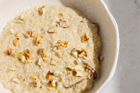 Millet porridge with milk