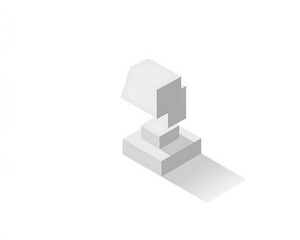 Abstract 3D isometric object