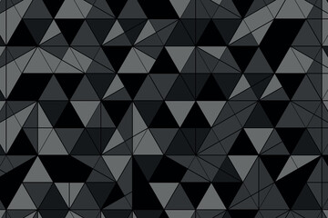 Geometric seamless pattern with black elements. Luxury background. Ornamental wallpaper detail of mosaic. Art Deco invitation greeting Design. Vector illustration.