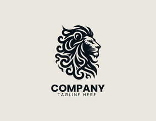 Lion head with Medusa snake hair logo vector illustration representing mythological power and fierce legendary identity design