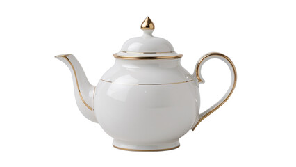 Obraz premium Porcelain Teapot Isolated on Transparent Background PNG