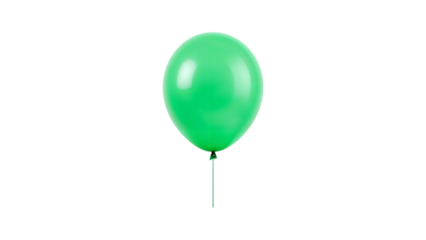 green Balloon Isolated on Transparent Background PNG