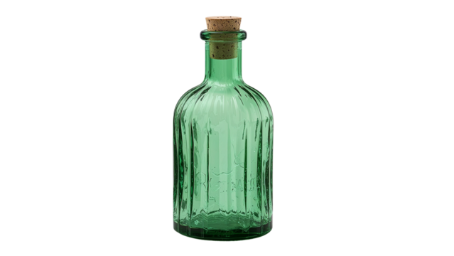 Green Bottle Isolated on Transparent Background PNG