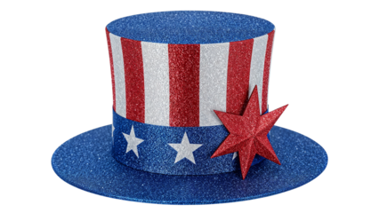 Uncle Sam Hat Isolated on Transparent Background PNG