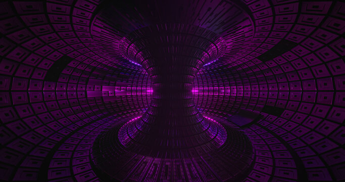 Tokamak fusion reactor operation without plasma , futuristic 3D render