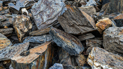 Background or texture of old, rough natural rock stone.