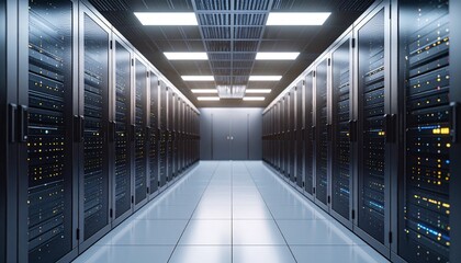 AI Supercomputer in High-Tech Data Center
